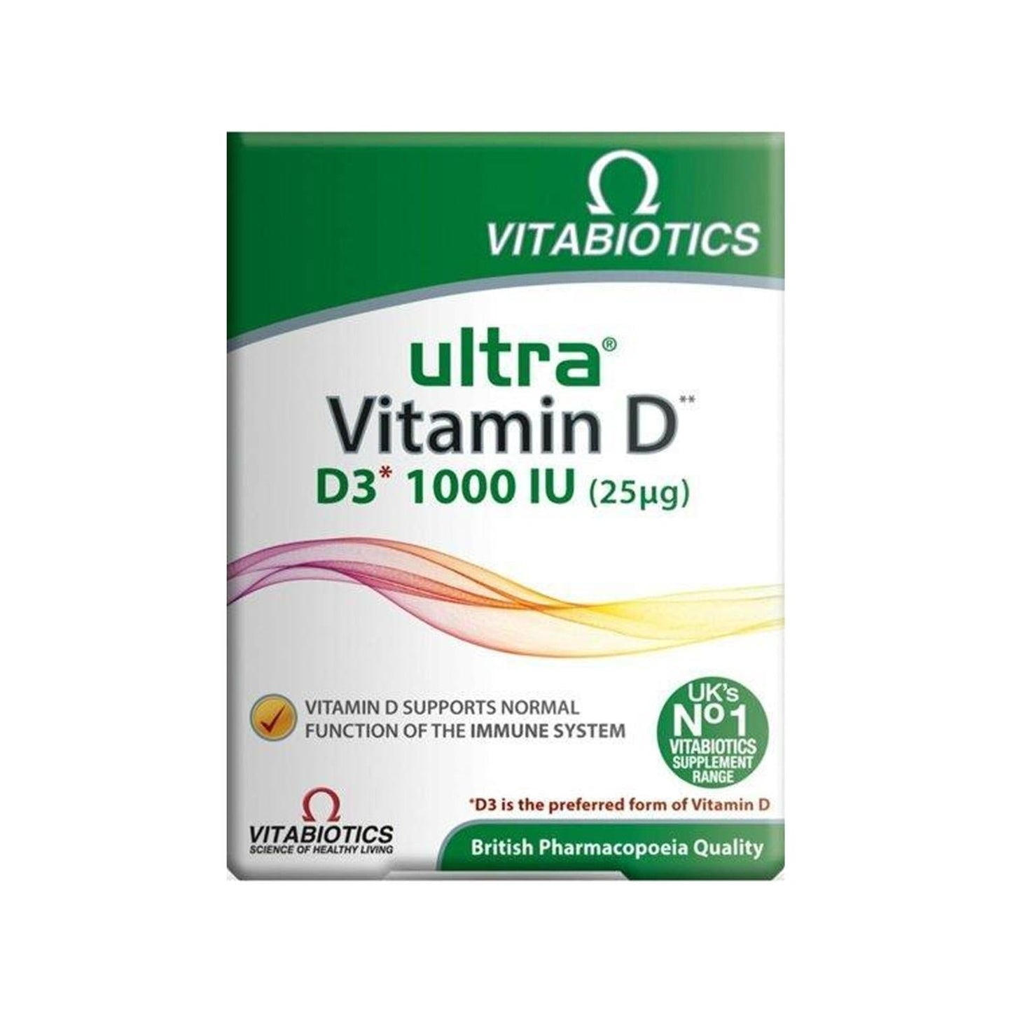 Vitabiotics Ultra Vitamin D 96 Tablet - Vitamin D3 Supplement for Bone Health & Immune Support