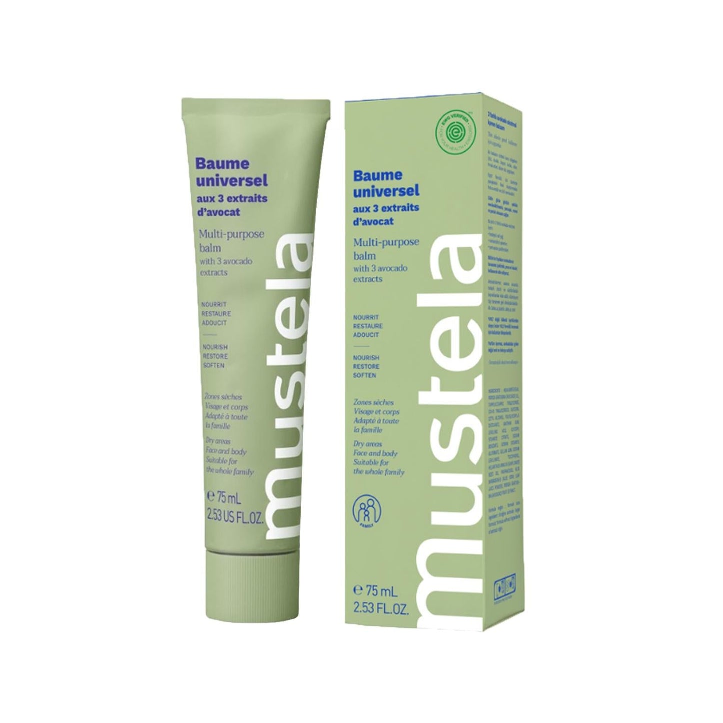 Mustela Baby Balm with Avocado - Gentle, Nourishing Skincare for Infants - 2.54 fl oz