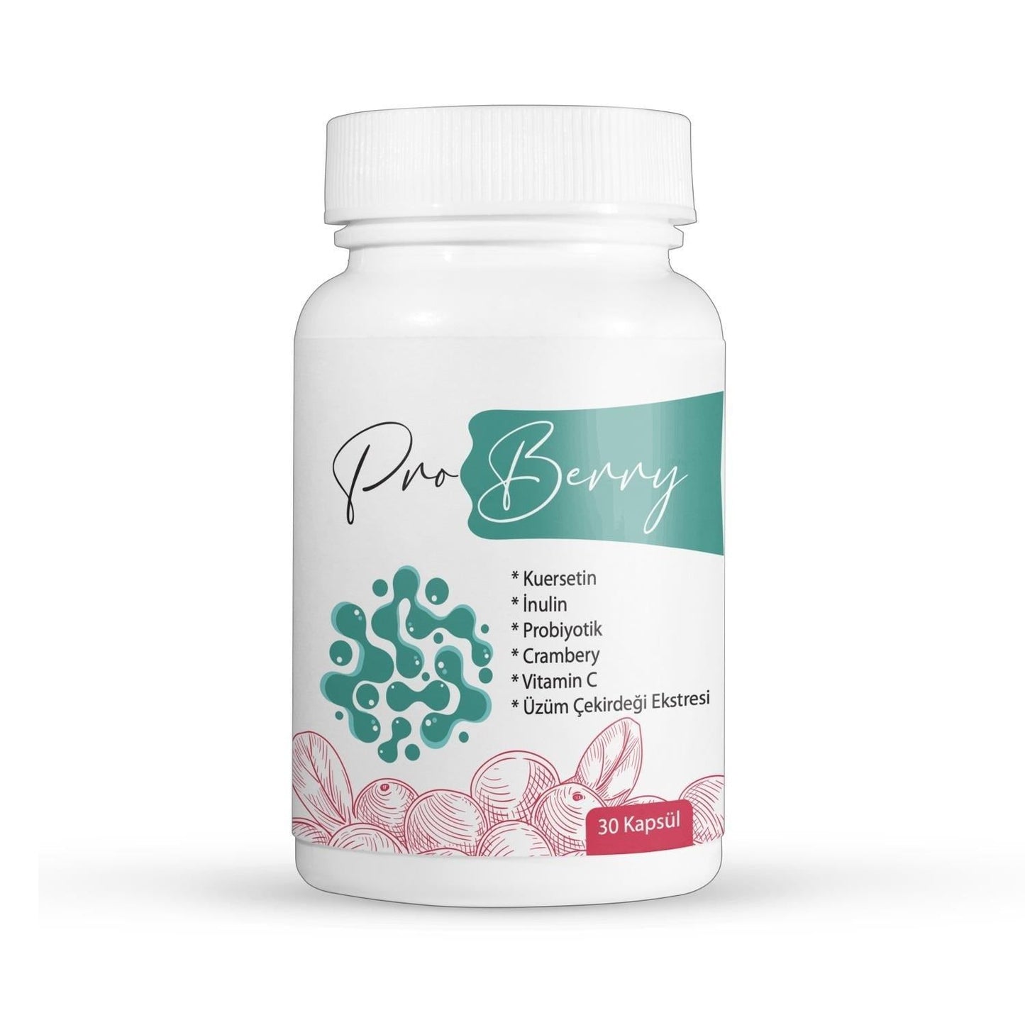 Proberry Probiotics and Cranberry Supplement for Urinary Tract Health - 30 Capsules