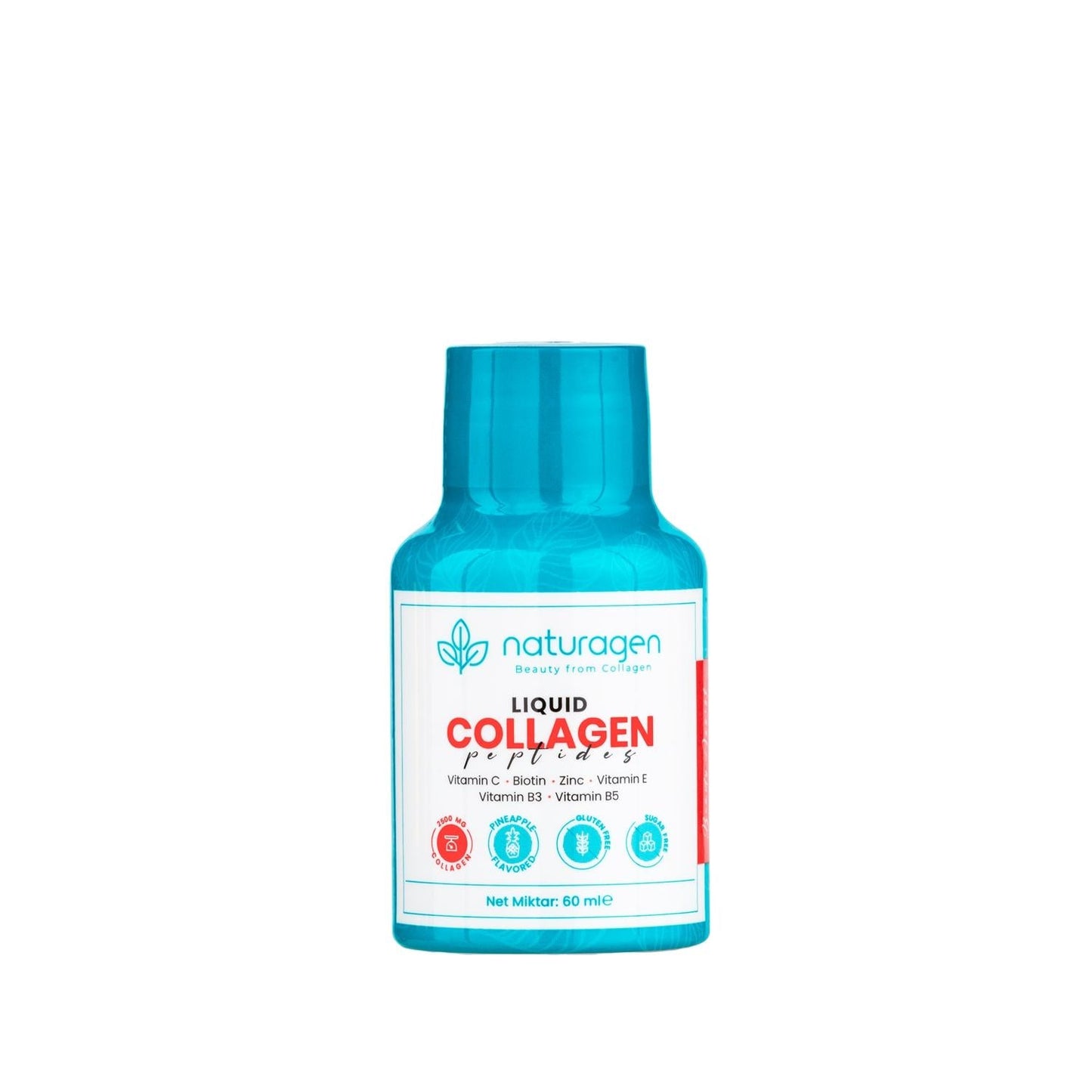 Naturagen Collagen Liquid Peptides 60 ml - Anti-Aging Skincare Supplement for Improved Skin Elasticity