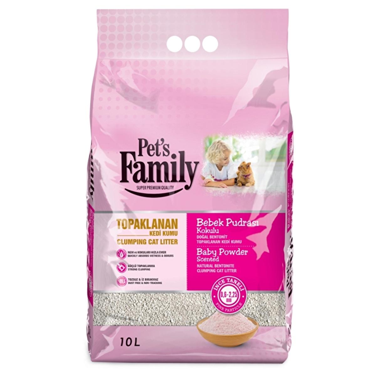 Pet's Family Baby Powder Scented Bentonite Cat Litter - Superior Clumping & Odor Control | 99.5% Dust-Free