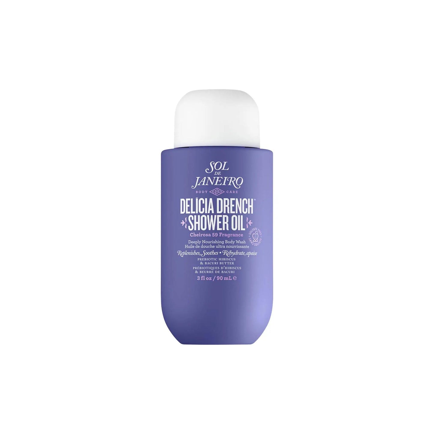 Del’cia Drenchª Moisturizing Shower Oil for Dry Skin - Luxurious Oil-to-Foam Body Wash with Microbiome Support