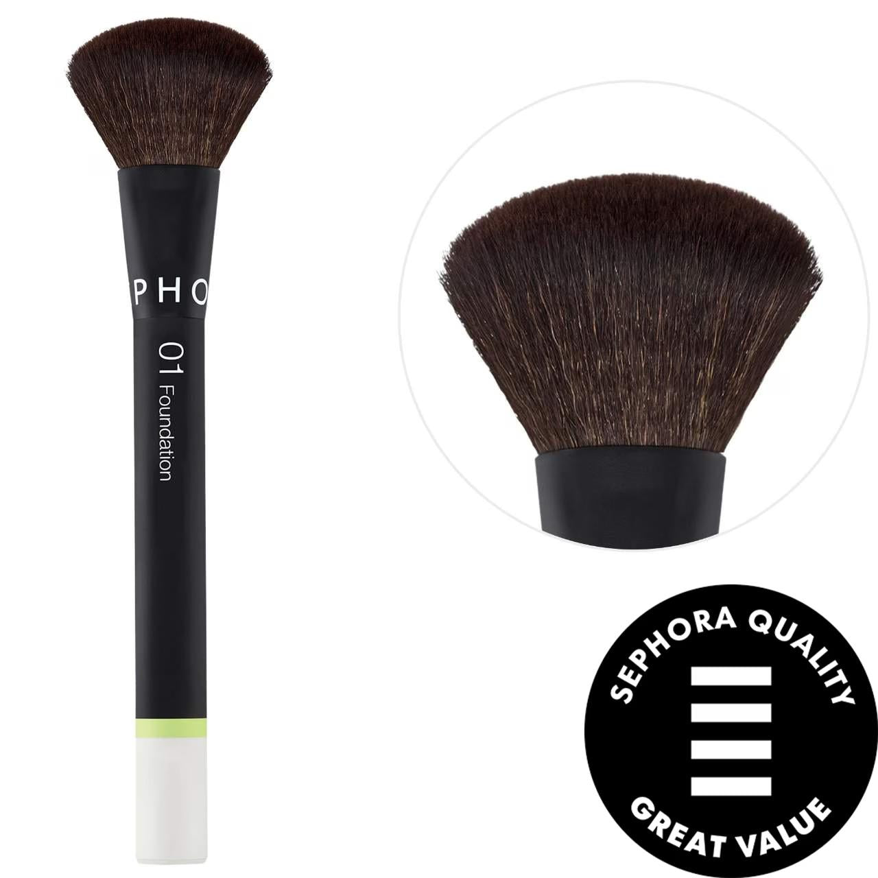 SEPHORA COLLECTION Essential Brush - Tapered Vegan Foundation Brush for Seamless Application