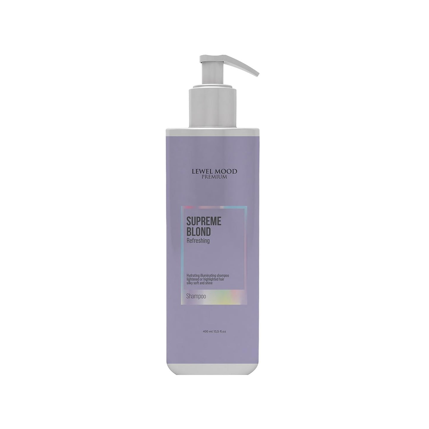 Lewel Mood Premium Supreme Blond Shampoo for Blonde & Light Hair - Nourishing Care for Vibrant Color, 13.53 fl oz