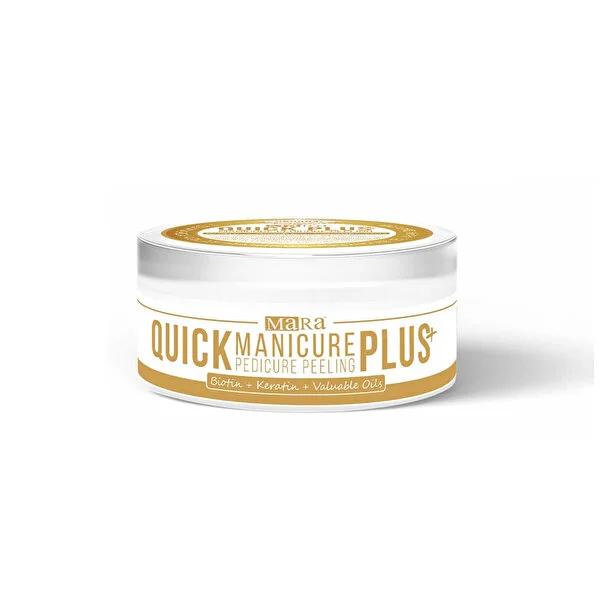 Mara Quick Plus Manicure Pedicure Peeling with Keratin & Biotin: Exfoliate, Soften, Strengthen Nails for Radiant Skin - At Home Treatment