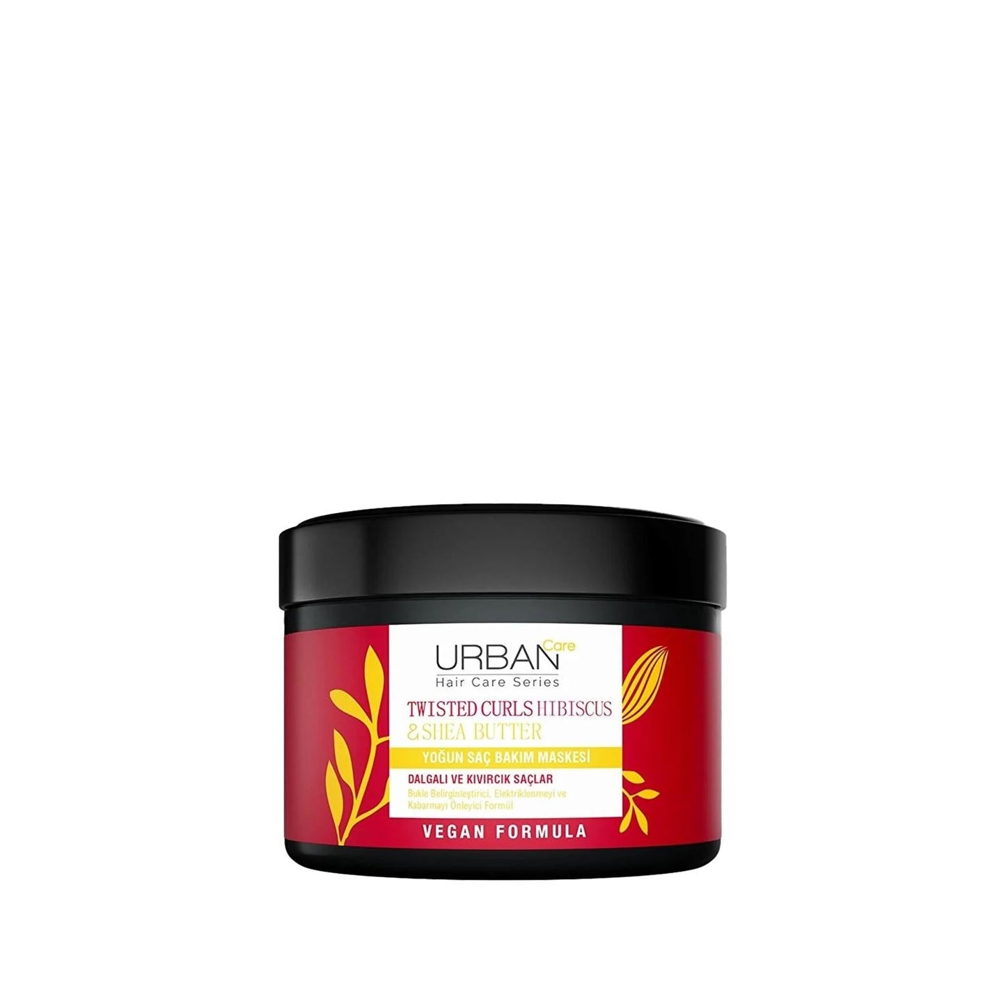 URBAN Care Hair Care Mask for Curly & Wavy Hair - Nourishing Hibiscus & Shea Butter Treatment, 7.78 fl oz