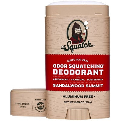 DR. SQUATCH Men's Natural Deodorant Sandalwood Summit 2.65oz - New - M2G