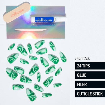 Chillhouse Chill Tips Press-On Fake Nails Shes a Gem 24ct - New - M2G