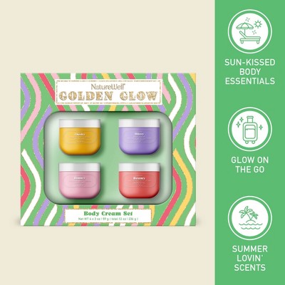 NatureWell Bath and Body Gift Sets Golden Glow 4ct - Imperfect Box - M2G