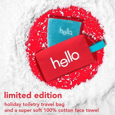 hello Holiday Home for the Holidays Toothpaste and Deodorant Travel Toiletry Bag Kit 5pc - New - M2G