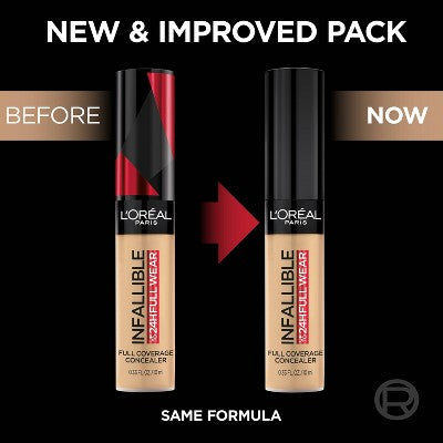 L'Oreal Paris Infallible Full Wear Waterproof Concealer 340 Fawn 0.33 fl oz - Imperfect Container - M2G