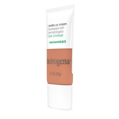 Neutrogena Clear Coverage Flawless Matte Color Correcting Cream, Full-Coverage 7.5 Ginger - New - M2G