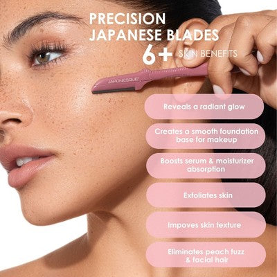 JAPONESQUE Precision Dermaplaner Facial Brush Razors 3ct - New - M2G