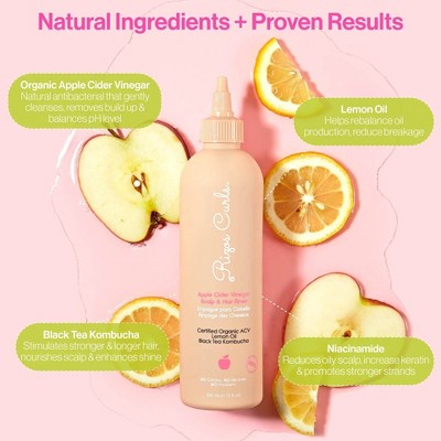 Rizos Curls Apple Cider Vinegar Scalp & Hair Rinse 10 fl oz - Imperfect Container - M2G