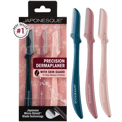 JAPONESQUE Precision Dermaplaner Facial Brush Razors 3ct - New - M2G