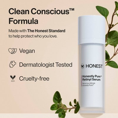 Honest Beauty Honestly Pure Retinyl Serum with Retinyl Linoleate 1.0 fl oz - New - M2G