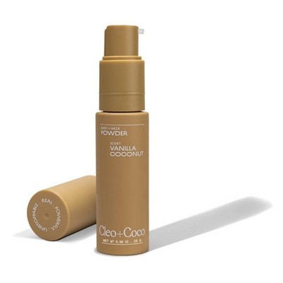 cleo+coco. Body and Hair Antiperspirants and Deodorant Powder Coconut Vanilla 0.88oz - New - M2G