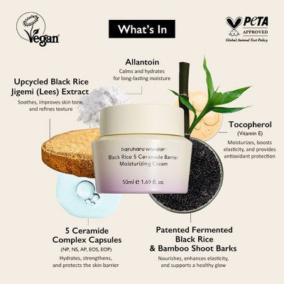 haruharu wonder Black Rice 5 Ceramide Barrier Moisturizing Cream 1.69 fl oz - Imperfect Box - M2G