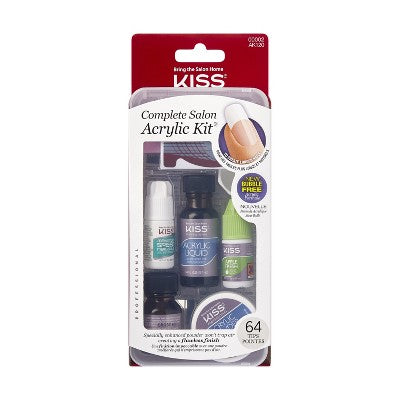 KISS Products Complete Salon Acrylic DIY Manicure Kit 64ct - New - M2G