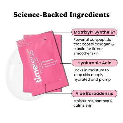 Timeless Skin Care Matrixyl Synthe Serum Pouches 28ct - New - M2G