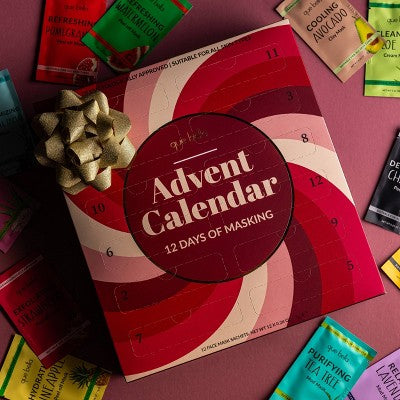 Que Bella Advent Calendar 12 days of Masking Gift Set 12ct/2.88 fl oz - Imperfect Box - M2G
