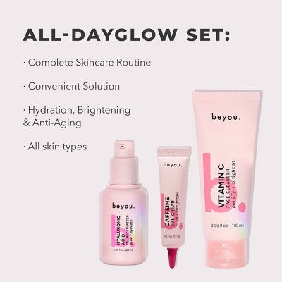 Beyou. All Day Glow Set 4.89 fl oz/3ct - New - M2G
