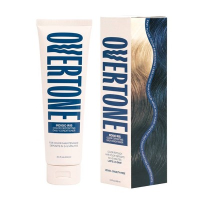 Overtone Indigo Iris Daily Conditioner- Semi-Permanent Blue Hair Color 4.5 oz - New - M2G