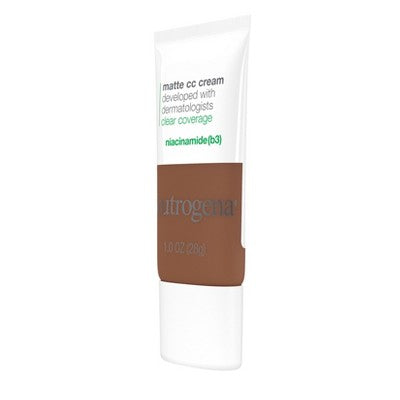 Neutrogena Clear Coverage Flawless Matte Color Correcting Cream, Full-Coverage 9.0 Cinnamon - New - M2G