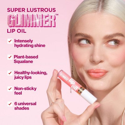 Revlon Super Lustrous Glimmer Lip Oil Moisturizing 004 Gone Rose 0.13 fl oz - New - M2G