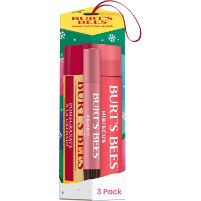 Burt's Bees Holiday Limited Edition Mistletoe Kiss Lip Balm Gift Set 3pc - New - M2G