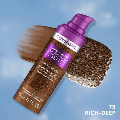 COVERGIRL Simply Ageless Skin Perfector Essence Foundation 75 Rich Deep 1 fl oz - New - M2G