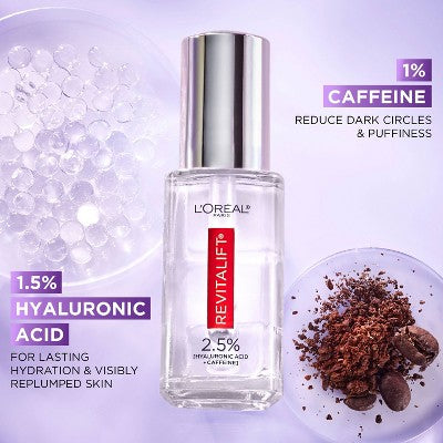 L'Oreal Paris Revitalift Derm Intensives Hyaluronic Acid+Caffeine 0.67 fl oz - Imperfect Box - M2G