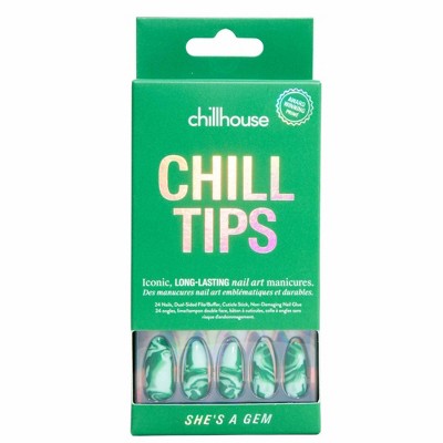 Chillhouse Chill Tips Press-On Fake Nails Shes a Gem 24ct - New - M2G