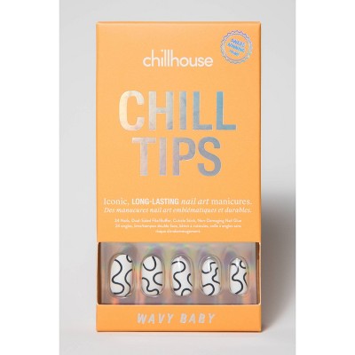 Chillhouse Chill Tips Press-On Fake Nails Wavy Baby 24ct - New - M2G