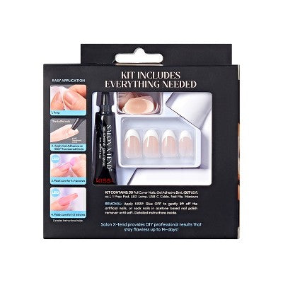 KISS Products Salon X-tend LED Soft Gel System Pure Fake Nails - Imperfect Box - M2G