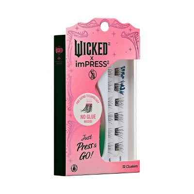 KISS Products Wicked X imPRESS Press-On Self Adhesive False Eyelashes Ozspresso 12ct - New - M2G