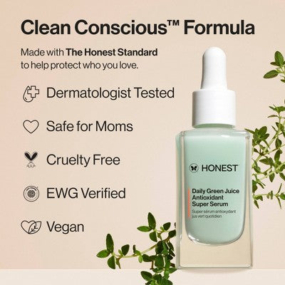 Honest Beauty Daily Green Juice Antioxidant Super Serum 1 fl oz - New - M2G