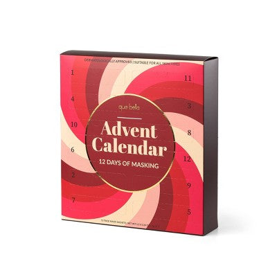 Que Bella Advent Calendar 12 days of Masking Gift Set 12ct/2.88 fl oz - Imperfect Box - M2G