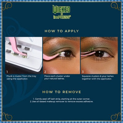 KISS Products Wicked X imPRESS Press-On Self Adhesive False Eyelashes Ozspresso 12ct - New - M2G