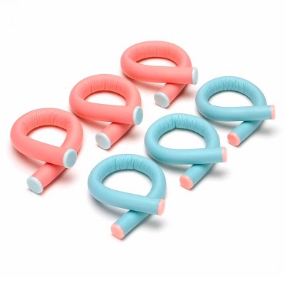 Conair Heatless Spiral Curl Rollers Coral & Teal 18pcs - New - M2G