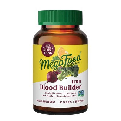 MegaFood Blood Builder Vegan Iron Supplement 60ct - New - M2G