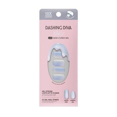 Dashing Diva Glaze Semi-Cured Gel Nail Polish Strips Baila con Fuego 32ct - New - M2G