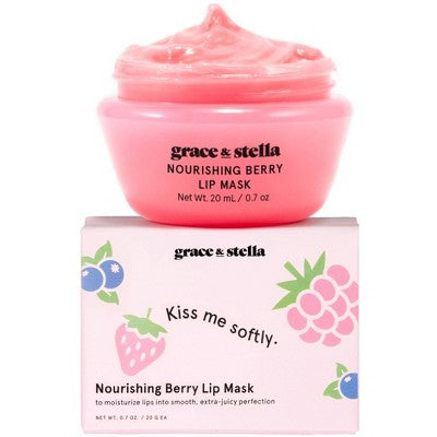 Grace & Stella Nourishing Berry Lip Mask 0.7oz/3ct - New - M2G