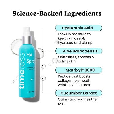 Timeless Skin Care HA Matrixyl 3000 with Cucumber Spray 2 fl oz - New - M2G