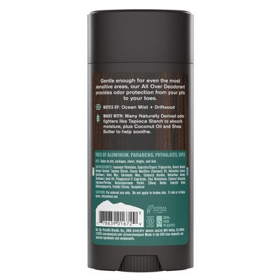 Every Man Jack All Over Solid Deodorant Coastal Surf 2.6oz - New - M2G