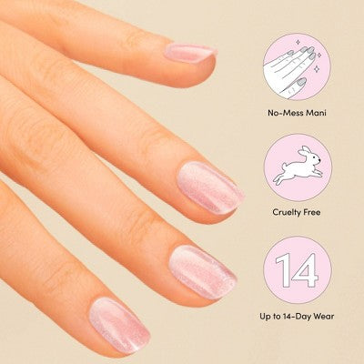 Dashing Diva Glaze Semi-Cured Gel Nail Polish Strips Ballerina Blush 32ct - New - M2G