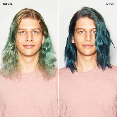 Overtone Smoky Sapphire Hair Mask- Semi-Permanent Hair Dye & Color Conditioner Misty Turquoise for Brown & Blonde Hair - New - M2G