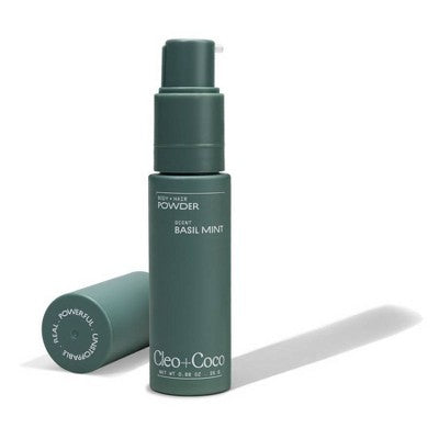 cleo+coco. Body and Hair Antiperspirants and Deodorant Powder Basil Mint 0.88oz - New - M2G