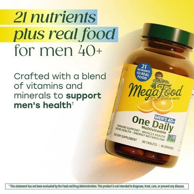 MegaFood Mens Multivitamin 40+ Immune Support 30ct - New - M2G