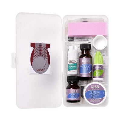 KISS Products Complete Salon Acrylic DIY Manicure Kit 64ct - New - M2G